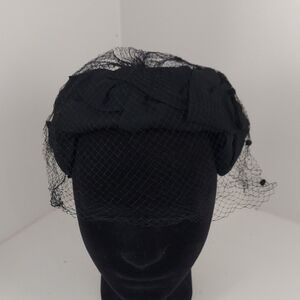 Chic Black Veil Hat for Women